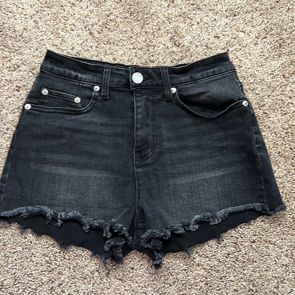 Forever 21 Distressed Denim Shorts - Black 28